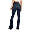 Kvinnors byxor Hög midja Slim Jeans Europa Amerikanska Kvinnor Wide Leg Loose Stretch Casual Fashion Trousers S-4XL NK003