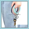 Key Rings Jewelry Sile Wrist Ring Fashion Glitter Bracelet Sports Keychain Bracelets Bangle Round Large O Keyring T494 Drop Delivery 2021 Kp