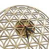 人生の花交差環の環状幾何学的な木製の壁時計の寺院の幾何学的レーザーカット時計時計watch warmingギフトルームの装飾210325