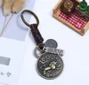 12 Constellation Keychain Cowhide Zodiac Keychains Retro Woven Key Chain Bronze Keyring Luggage Decoration Pendant Creative Birthday Gift Wholesale