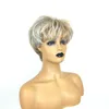 Короткие синтетические парики белых чернокожих женских париков имитируют парики для человеческих волос, выглядят настоящими Perreques Fit K43