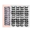 Soft Light Épais 20 Paires Faux Cils Extensions Set Curly Crisscross Réutilisable À La Main 3D Faux Cils Accessoire De Maquillage Pour Les Yeux Avec Emballage Rose 10 Modèles DHL