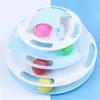 4 niveaux Pet Cat Toy Créativité Space Tower Tunnel Tracks Intelligence Ball Training Interactive Amusement Plate Produits pour animaux de compagnie 211122