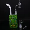 Contenitore per succo di narghilè in vetro da 7,5 pollici Dab Oil Rig Beaker Bong Pipa per acqua liquida con tappo in carb al quarzo Banger