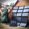 100W Foldbar Solar Handväska med laddare Solpanel Laddare Mini Power Bank Batteri USB Portable
