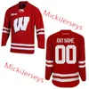 NCAA Wisconsin Stitched College Hockey Jersey 6 Peter Tischke 1 Jack Berry 20 Josh Ess 20 Gary Suter 25 Bruce Driver 22 Max Zimmer 17 Ryan McDonagh 28 Brian Rafalski