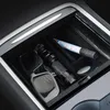 자동차 숨겨진 주최자 Tesla 모델 3 / Y 스토리지 박스 몰려 들고 컨테이너 중앙 팔걸이 케이스 선글라스 전화 동전 티켓