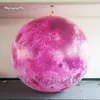 Large Dreamy Inflatable Moon Ball Pink Personalized Lighting Planet Balloon With RGB Light For Night Club Dancing Party Decoration