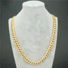 Кубинское ожерелье-цепочка Iced Out 13 мм, ювелирные изделия в стиле хип-хоп, колье золотого, серебряного цвета, уличный браслет со стразами для мужчин, рэперские ожерелья9717420