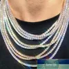Fashion 1 row Rhinestone men's hip hop Necklace rap singer Necklace ice tennis chain necklace shiny women's Factory price expert design Quality Latest Style