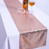 Solid Color Polyester Sequin Table Runner Luxe Decor Bruiloft Feestartikelen Placemat Diner Decoratie Doek