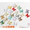 5pcs / sac 3D Crystal papillon pour ongles Art Ornement Rhinaistone Super Belle Fashion Style OEM Package pour grossiste Fournisseur d'usine