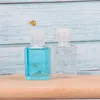 30ml hand sanitizer PET plastic bottle with flip top cap clear square shape bottle for cosmetics disposable hand sanitizer LLF8590