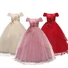 Girl's Dresses Princess Dress For Wedding Formal Floral Long Prom Graduation Gown Teenager Girl Year Vestidos 10 14 Years