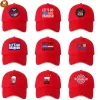 すべての季節の赤い色のブランドンボール帽のスポーツカジュアルなバイザー野球帽子レターズUS Flins Stars Stipe Snapbackクリスマスプレゼントアンチビデトランプ2024 591W