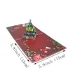 Cartes de voeux 2 pièces 3D arbre de noël et cadeau UP bricolage Invitation enfants carte merci cartes postales avec enveloppe