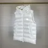 Ontwerper Maya Mens Down Vesten Frankrijk Hoed met letters Vesten geborduurde borstbadge Warm Outerwear Winter Jackets