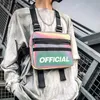 Moda mujer pecho Rig bolsas chaleco reflectante Hip-hop Streetwear pecho bolsa señoras cintura bolsas Unisex táctico pecho paquete femenino 210708