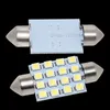 50pcs مصابيح LED 31mm 36mm 39mm 41mm Festoon White Car Dome Lights 16SMD 2835 1210 Chips لقراءة لوحة باب Light 12v6466887