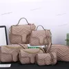 Torebka damska Torebki Torba na ramię z łańcuszkiem Kopertówki Crossbody Damskie portfele Messenger Moda Zwykły Nadruk serca Złoty sprzęt Prawdziwa skóra Wzór Jakość