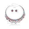 Jewelry Sets Luxury designer Bracelet Women Shining Rhinestone Necklace Earrings Wedding Party Banquet Set