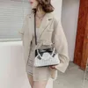 Shopping Bags Ladies Mini Handbag Crossbody Shoulder Pearl Fold Dinner Cellphone Wallet Purse Pu Leather with Chain 220309