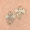 36pcs Antique Silver Bronze Plated dragon loong Charms Pendant DIY Necklace Bracelet Bangle Findings 34*26mm