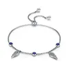 TW1 argent couleur arc-en-ciel cristal timbre chaîne lien Bracelet à lacets Bracelets femmes bijoux