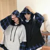 Winter New Harajuku Sweatshirt Two-piece Sweatshirts Women's New Bf Casual Style Couple Loose All-match Harajuku Top Coat 210422
