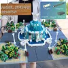 MOC Angel Square модель со светодиодными частями Строительные блоки Формы king 16003 2960pcs Уличные здания Игрушки кирпичи Детские Рождественские подарки