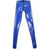 Damskie spodnie Capris Latex Amoniak Pantyhose Zipper Open Crotch Skinny Stage Performance Pantihose Panti Wąż Faux Leather Pvc Shiny Leggi