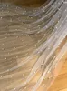 5m 1 Tier Cathedral Royal Crystal Pearl Wedding Bridal Veil With Pearl Ivory EE708 X0726