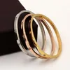 Rose Gold Kristallarmbänder für Frauen Männer Paar Armband Silber Marke Schmuckzubehör Damen Golden Zirkon Geschenk Bangle 5222469