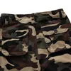 Camuflagem de Verão Camuflagem Camuflagem Cama Calções Casuais Algodão Multi Multi Pocket Army Exército Plus Size 44 Creecas Tático 210714