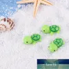 Figuriner 10st Miniatyr Dollhouse Bonsai Garden Landskap Blomsterkruka Sea Turtle Decor