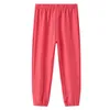 Girls Mosquito Pants Boys Plaid Pants New Summer Baby Fashion Printed Thin Casual Pants Bloomers 662 Y2