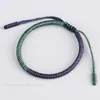 Kralen strengen 3 kleuren etnische handgemaakte Tibetaanse boeddhistische gevlochten armband knoop geluk touw armband voor mannen vrouwen stataement weven kent22