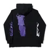 Autumn e Winter Fashion Men Women Haiodies Hoodies Lettera di alta qualità Viola rossa S-XL