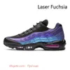 2023 Top Quality Mens Running Shoes 95 Yin Yang OG Airs Solar Triple Black White Worldwide Seahawks Particle Grey Neon Laser Fuchsia Red Greedy 3.0 Sports Sneakers S16