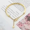 Top Quality Pretty Lady Gold Bangle Women's Lover Bracelet Jewelry Metal Bracelets Bangles Heart-shaped Accessories Q0719