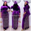 Etnisk Kläder 3XL Plus Storlek 2021 Ankomst Afrikanska Dashiki Blommor Pattern Print Dress 3/4 Ärm Casual Klänningar för Kvinnor