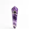 Drop Shipping Natürliche Traum Amethyst Kristall Pfeife + Sieb Quarzstein Heilstab 210318