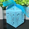 50pcs Lovely Baby Elephant Laser Cut Candy Box Gift Box Baby Shower Souvenir Kids Party Favors Happy Birthday Wedding Decortions 210325