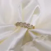 5 stks 2021 mode goud kleur cz vrouwen bruiloft kristal zirkoon hart open ring hele party sieraden femme bijoux