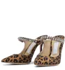 Elegant Design Sandals Bing leopard-print leather mules Dress High Heels Women Crystal Pearl Strap Women's Pumps Point Toe Sexy Lady Walking Shoes EU35-43