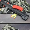 95 Soft Rubber Bullet Manual Rifle Toy Gun Military Blaster Model Toys for Adults Kids Boys Shooting Children Outdoor Game