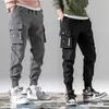 3XL XXXL Multi-pocket Elastic Waist Design Harem Pant Men Streetwear Punk Hip Hop Casual Trousers Joggers Male Dancing Pant Y0927