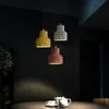 Pendant Lamps Nordic E27 Lamp Semi-transparent Cement Creative Bedroom Hanging Light Dining Room Color Bar Modern Decor Home Fixture