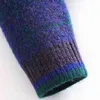 여성 폴로 격자 무늬 니트 스웨터 긴 소매 풀오버 빈티지 여성 캐주얼 스트리트 스웨터 의류 210513