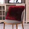 Taie d'oreiller en peau de mouton en fourrure de laine artificielle poilue Faux uni moelleux doux housse de coussin jeter taie d'oreiller solide lavable